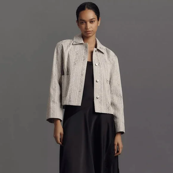 NWT Anthropologie Avec Les Filles Jacquard Chore Jacket - Picture 5 of 5